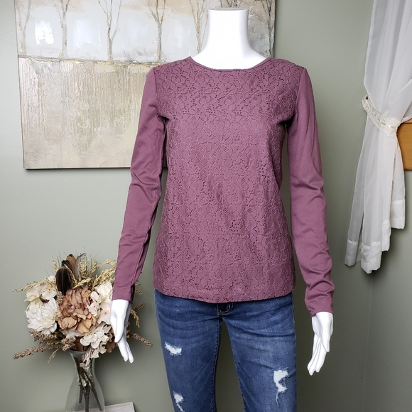 NWT Mauve Lace Top - Picture 1 of 6
